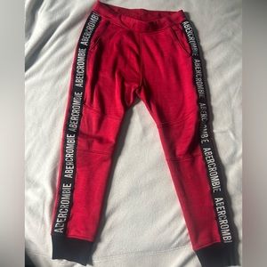 Red Abercrombie kids Joggers